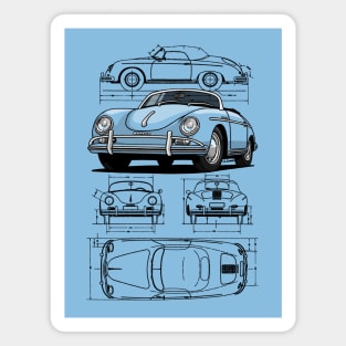 Drawing of the coolest sport car ever Magnet